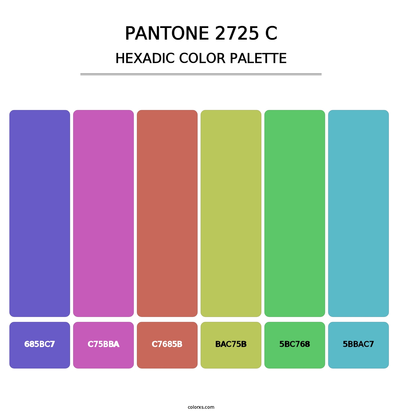PANTONE 2725 C - Hexadic Color Palette