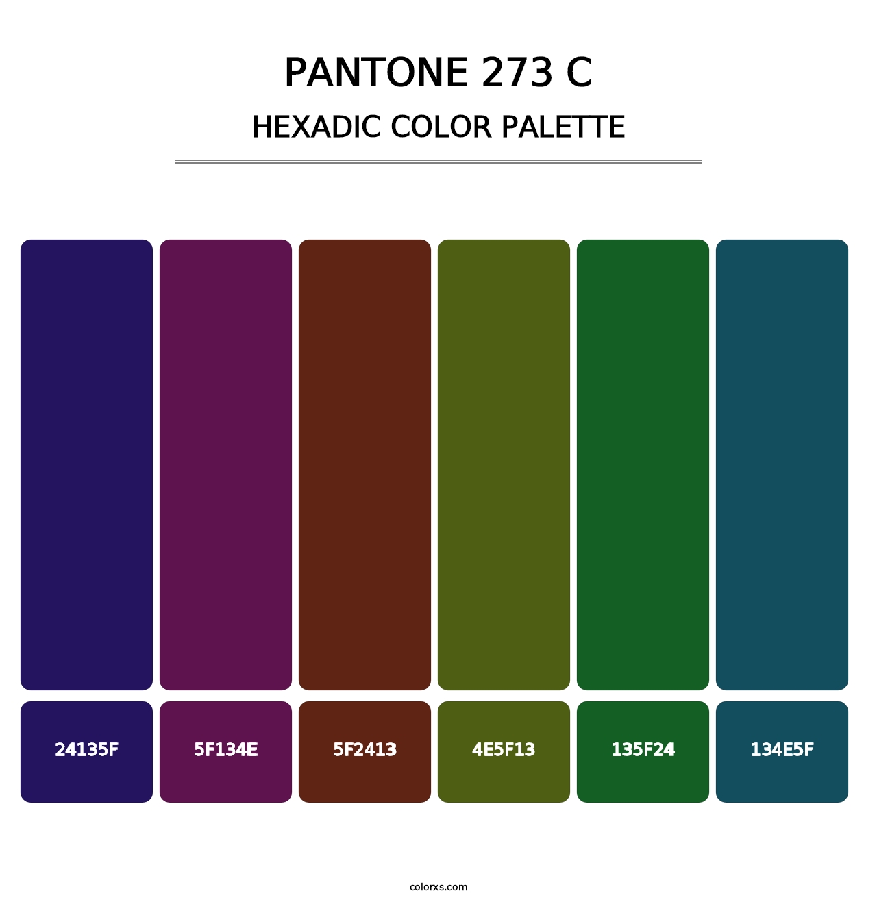 PANTONE 273 C - Hexadic Color Palette