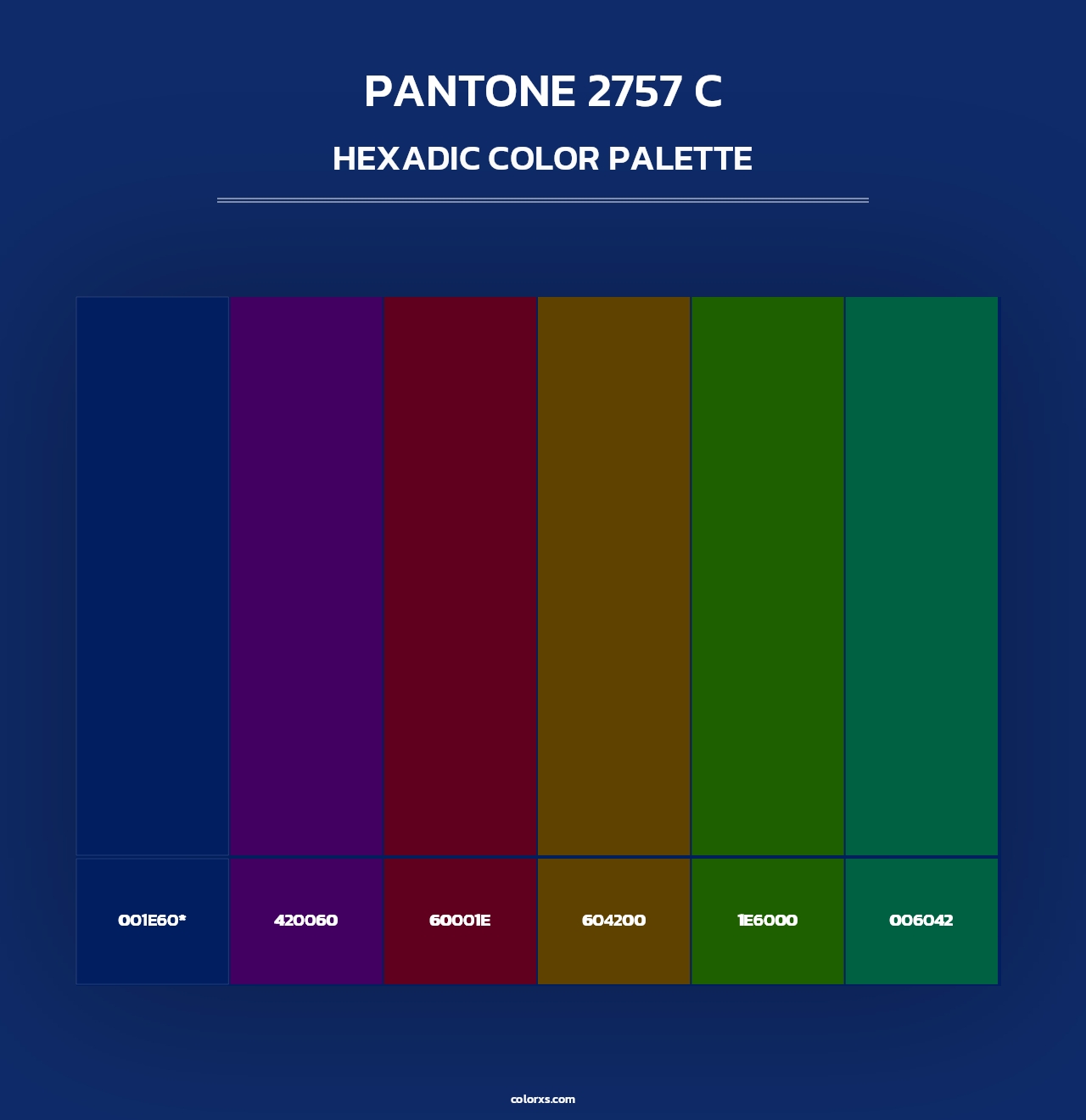 PANTONE 2757 C - Hexadic Color Palette