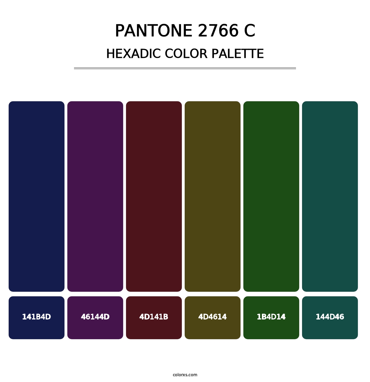 PANTONE 2766 C - Hexadic Color Palette