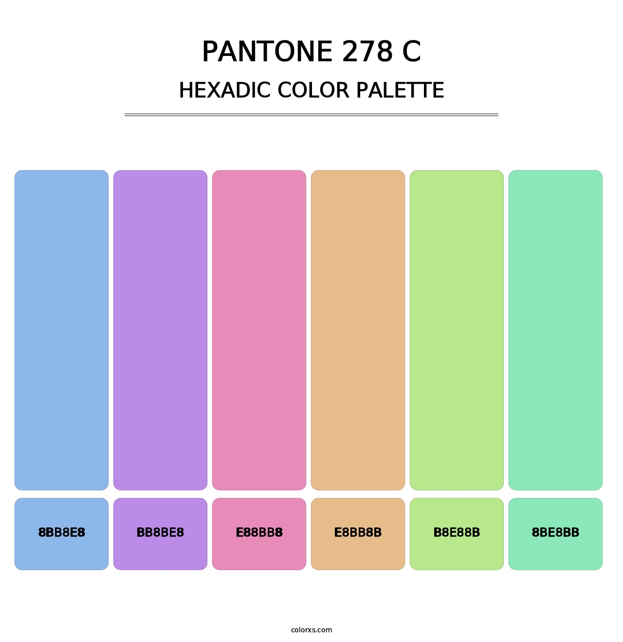 PANTONE 278 C - Hexadic Color Palette