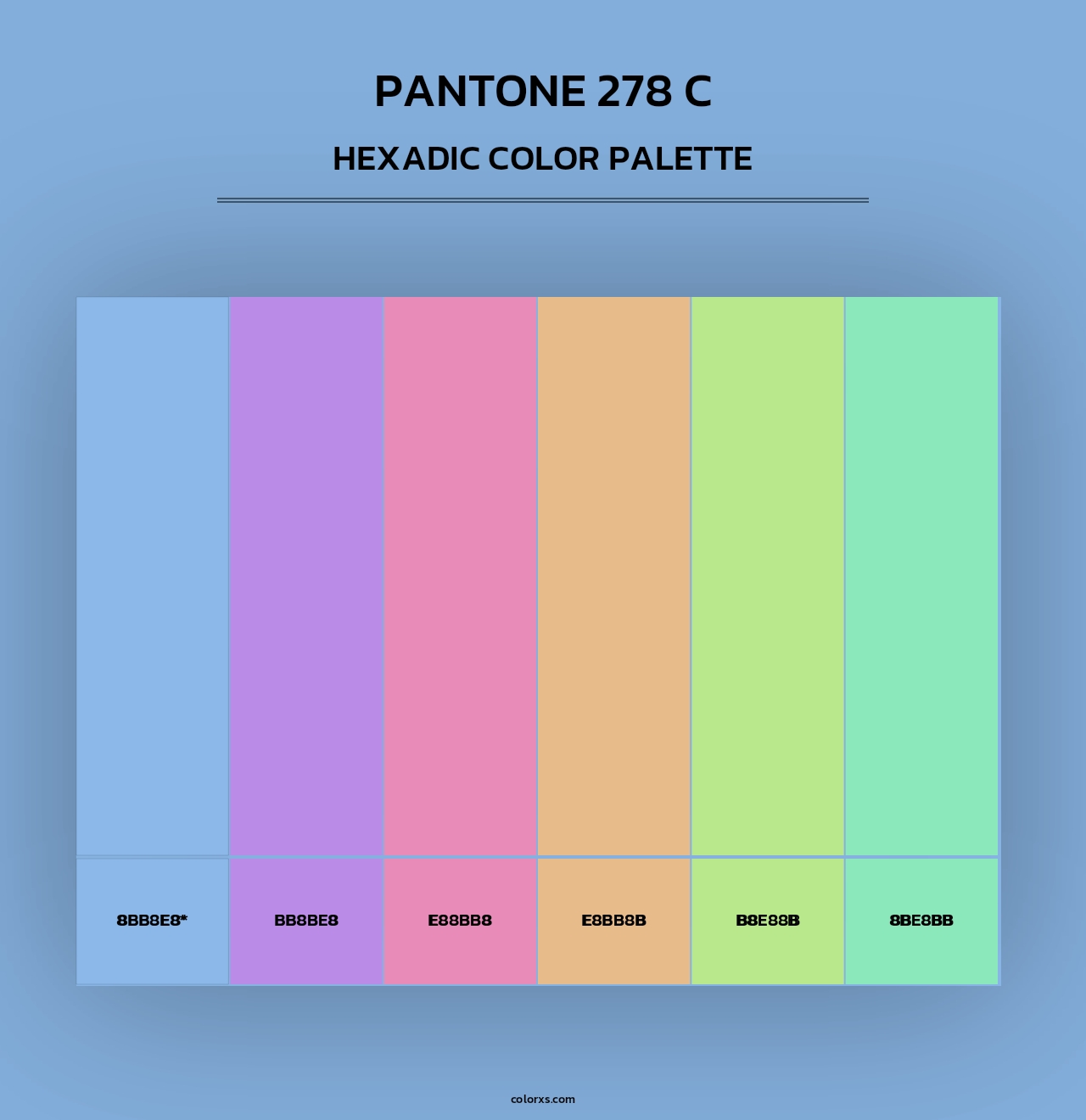 PANTONE 278 C - Hexadic Color Palette