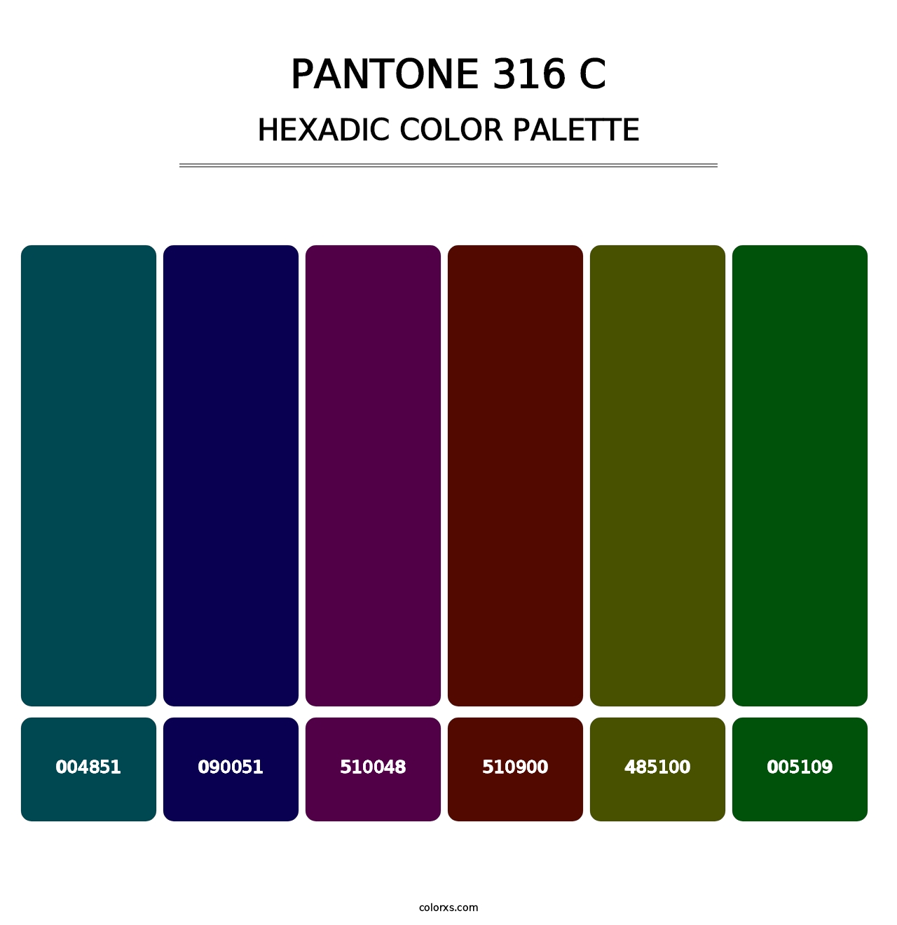 PANTONE 316 C - Hexadic Color Palette