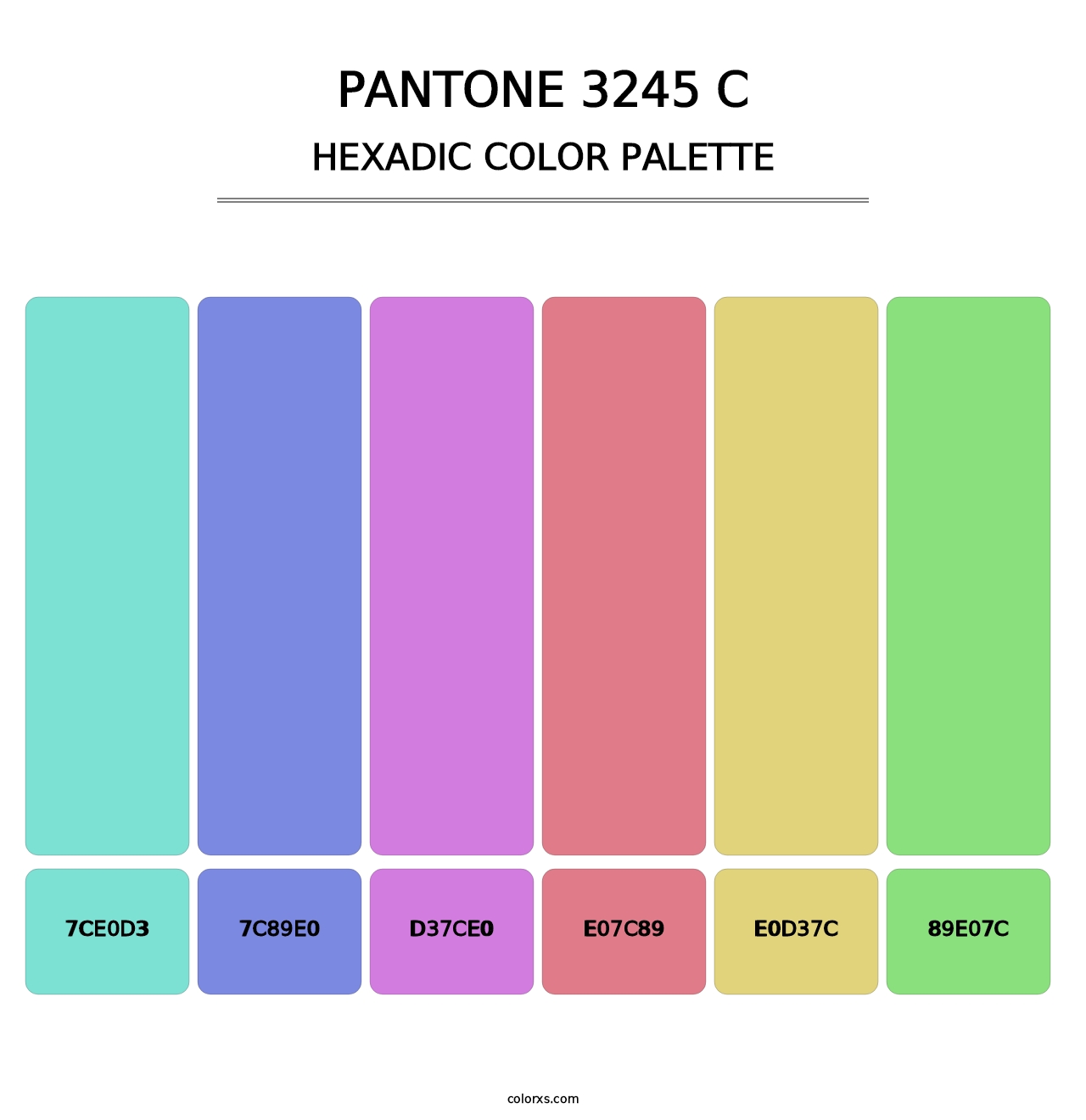 PANTONE 3245 C - Hexadic Color Palette