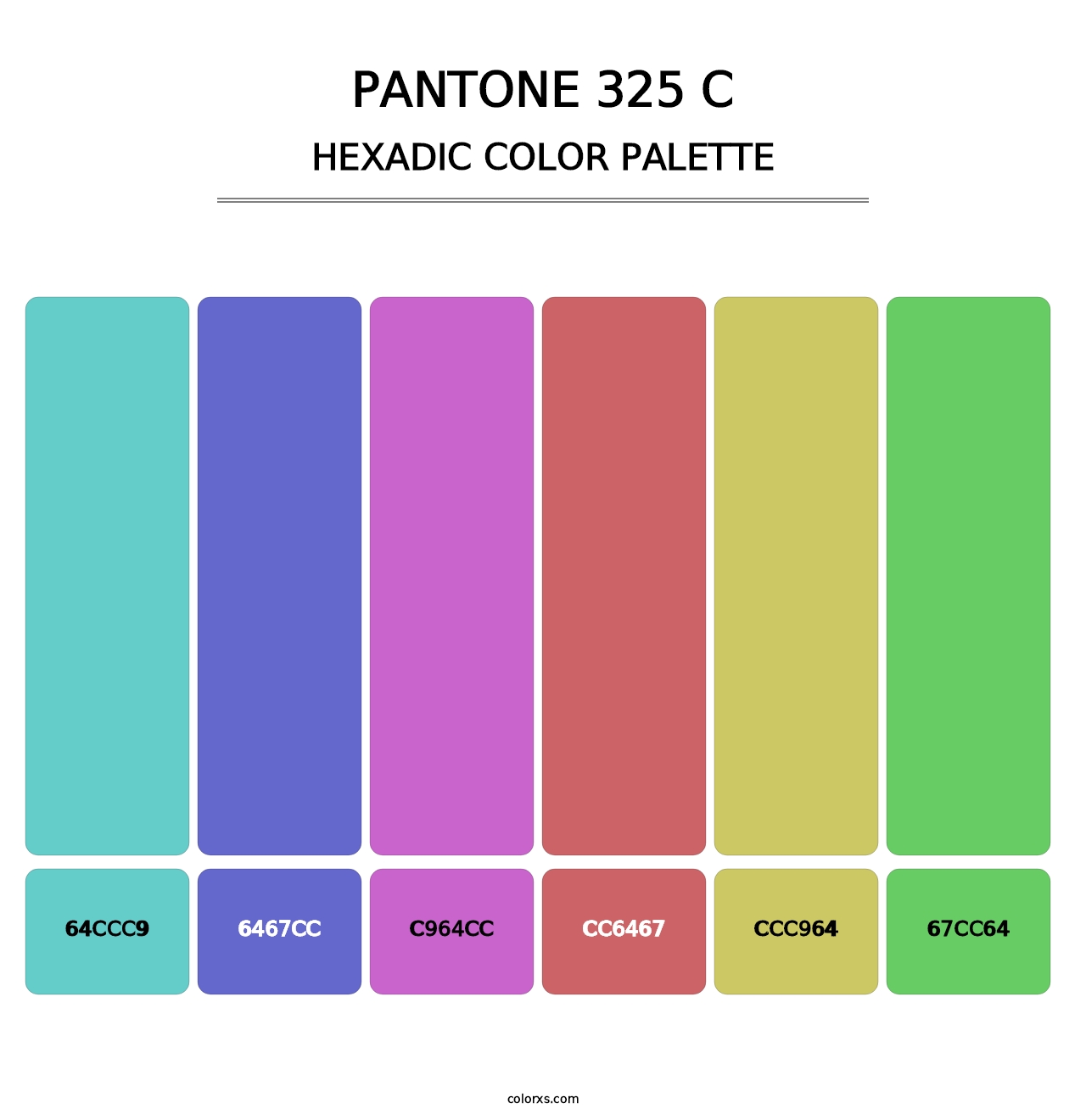 PANTONE 325 C - Hexadic Color Palette