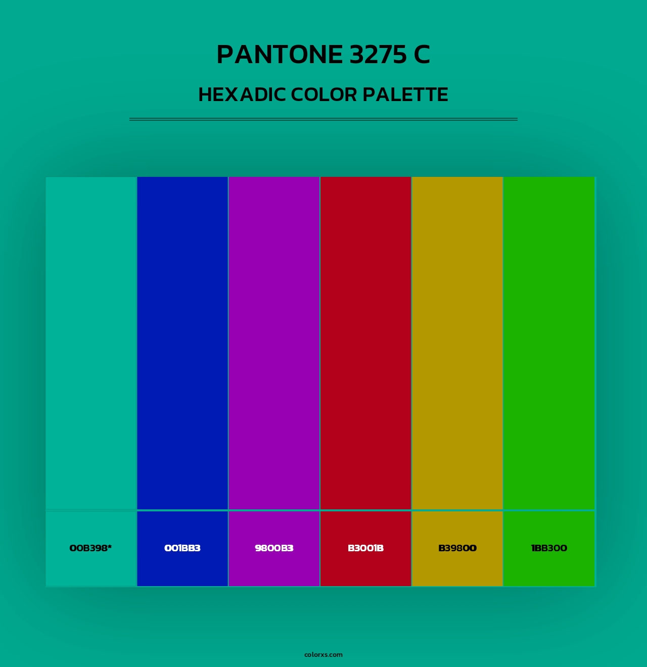 PANTONE 3275 C - Hexadic Color Palette