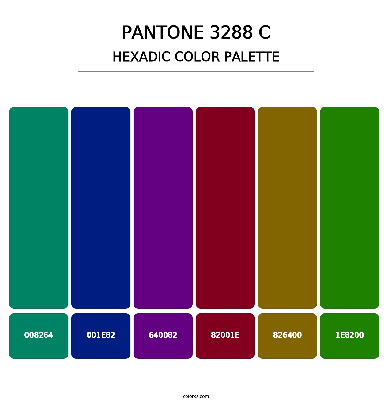 PANTONE 3288 C - Hexadic Color Palette
