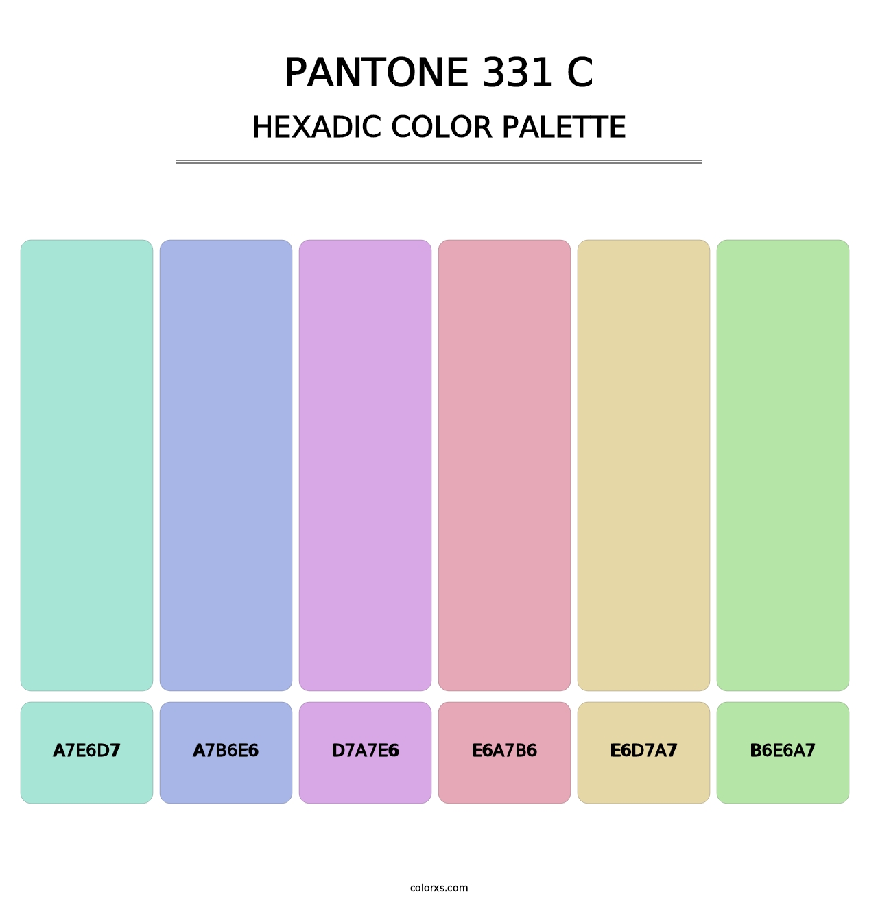 PANTONE 331 C - Hexadic Color Palette