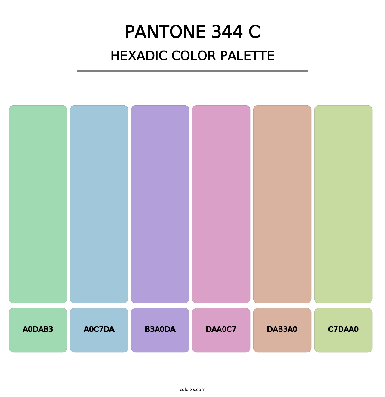 PANTONE 344 C - Hexadic Color Palette