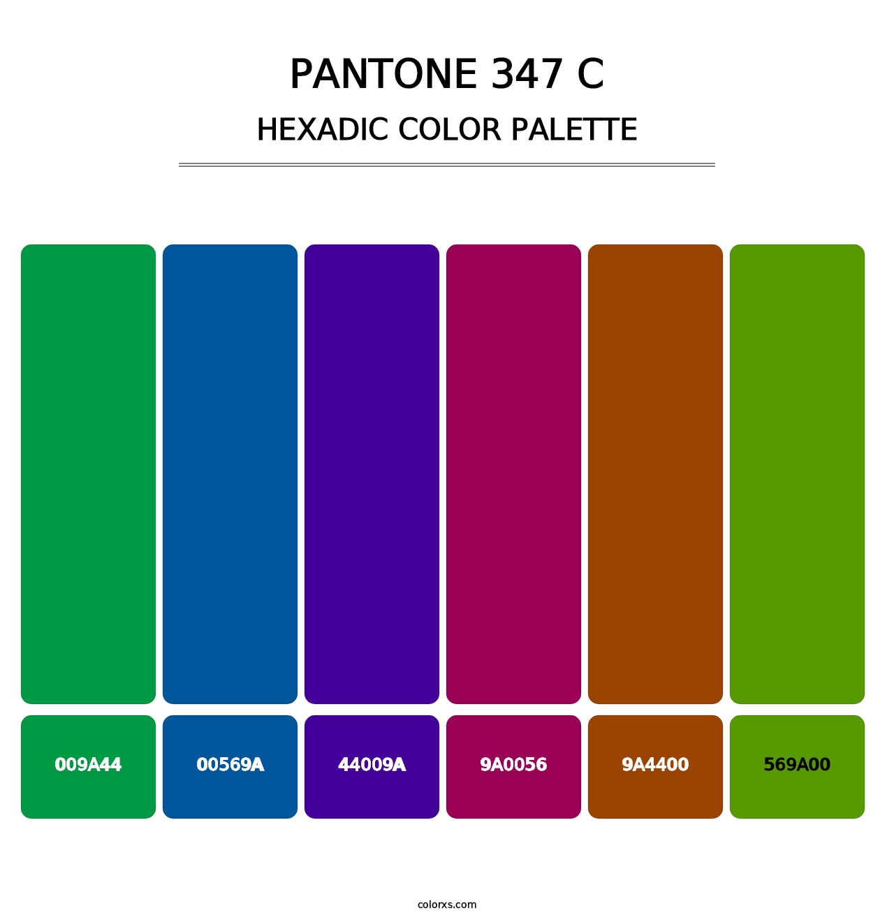 PANTONE 347 C - Hexadic Color Palette