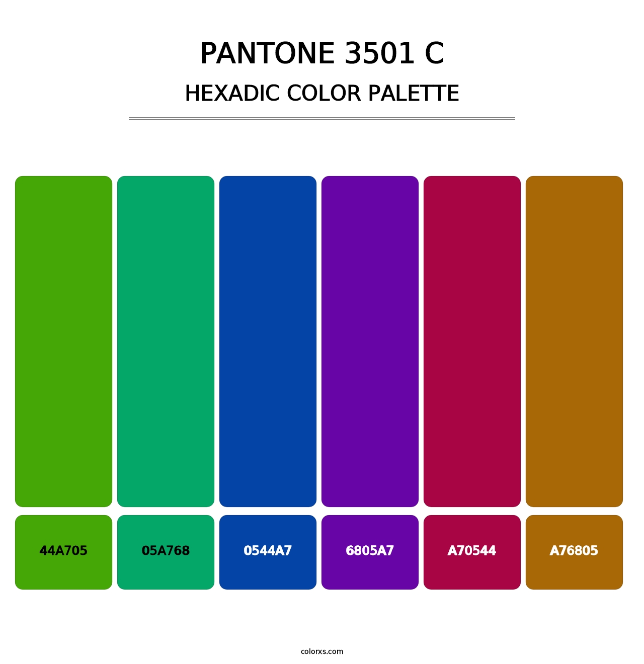 PANTONE 3501 C - Hexadic Color Palette