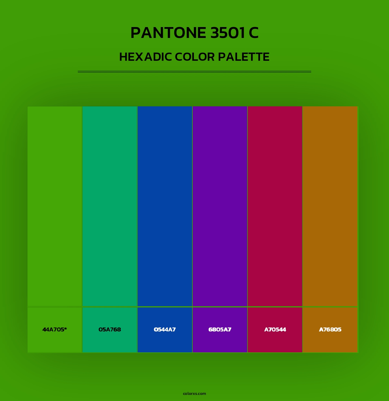 PANTONE 3501 C - Hexadic Color Palette