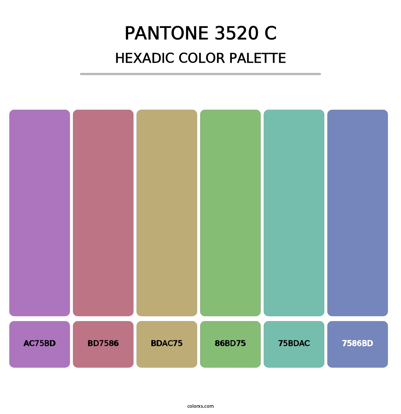 PANTONE 3520 C - Hexadic Color Palette