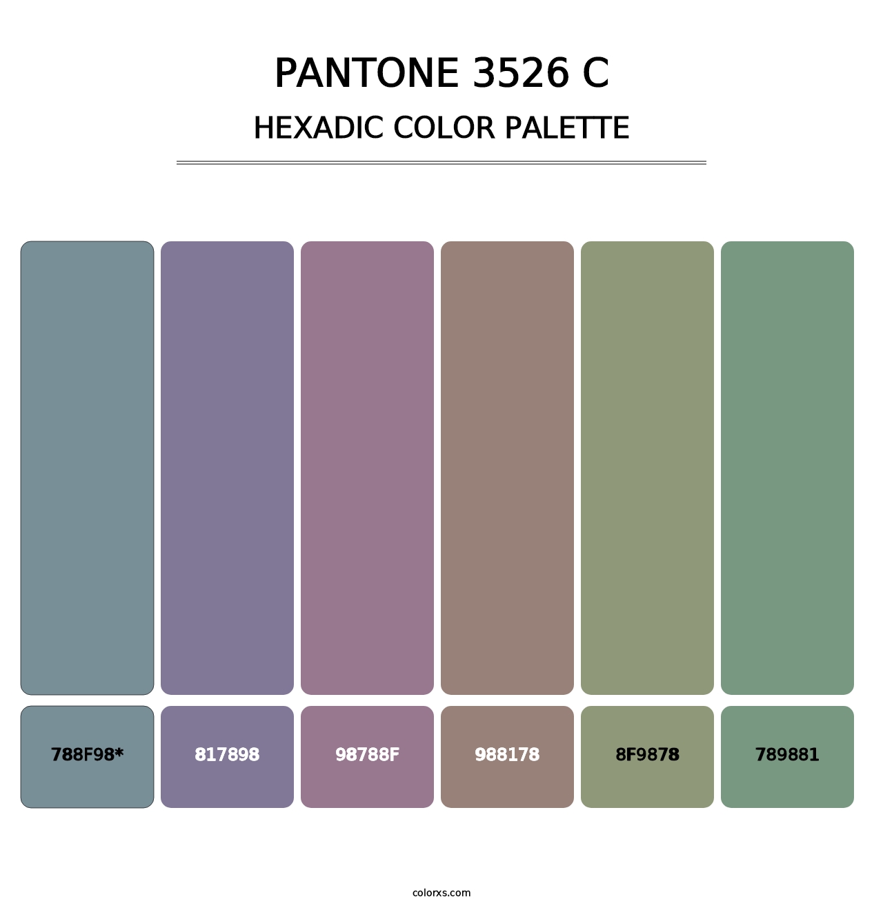 PANTONE 3526 C - Hexadic Color Palette