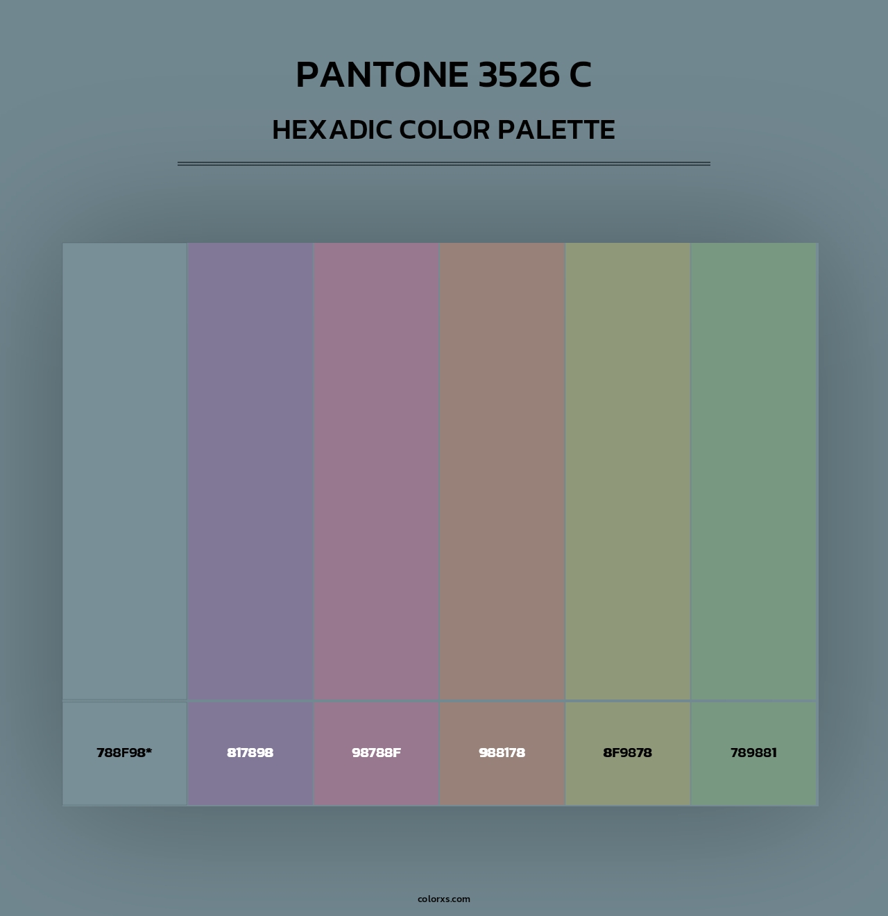 PANTONE 3526 C - Hexadic Color Palette