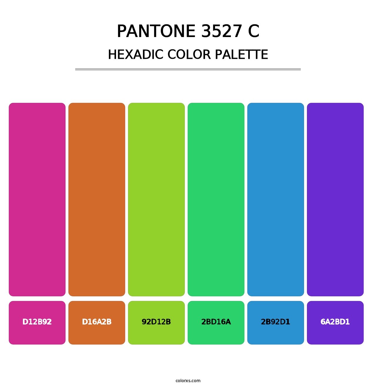 PANTONE 3527 C - Hexadic Color Palette