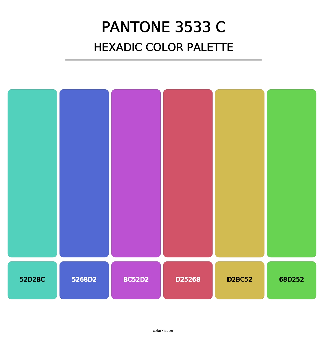 PANTONE 3533 C - Hexadic Color Palette