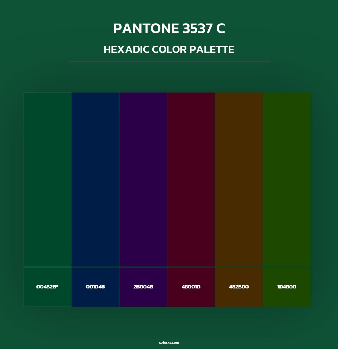 PANTONE 3537 C - Hexadic Color Palette