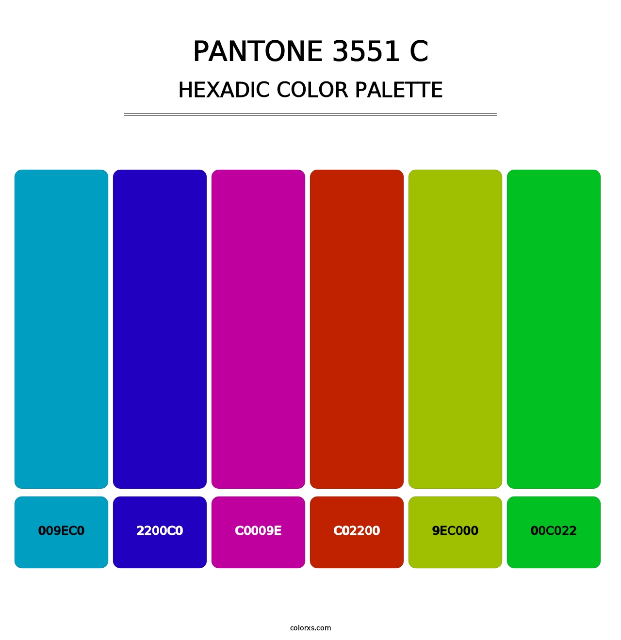 PANTONE 3551 C - Hexadic Color Palette