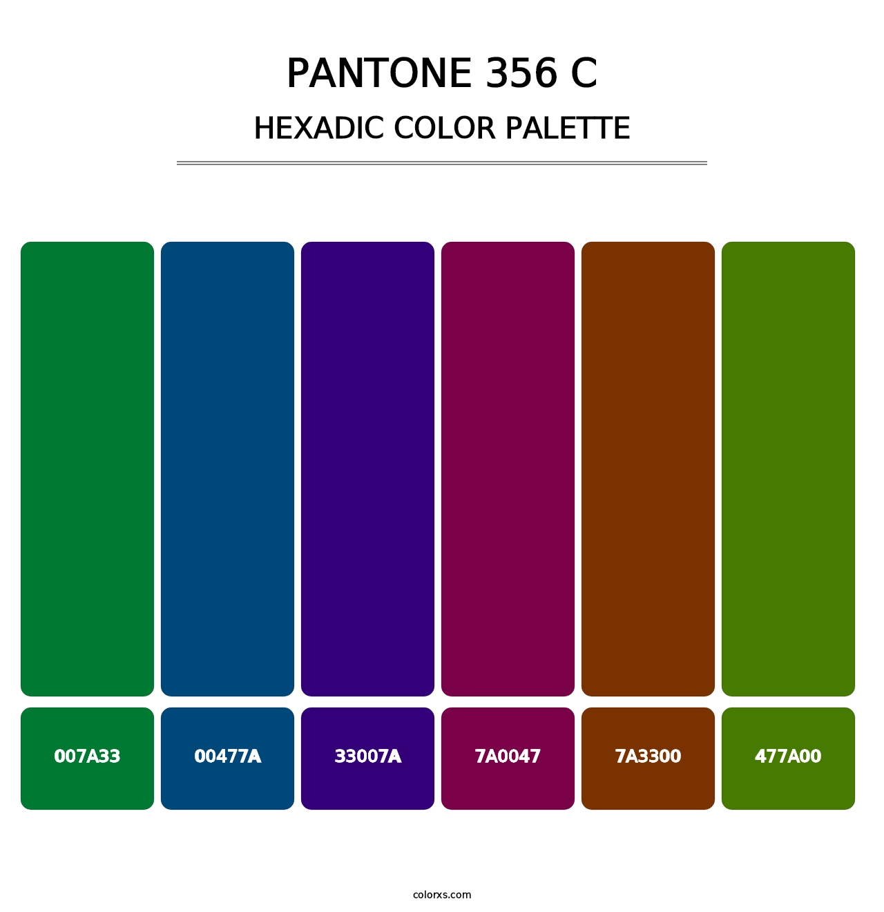PANTONE 356 C - Hexadic Color Palette