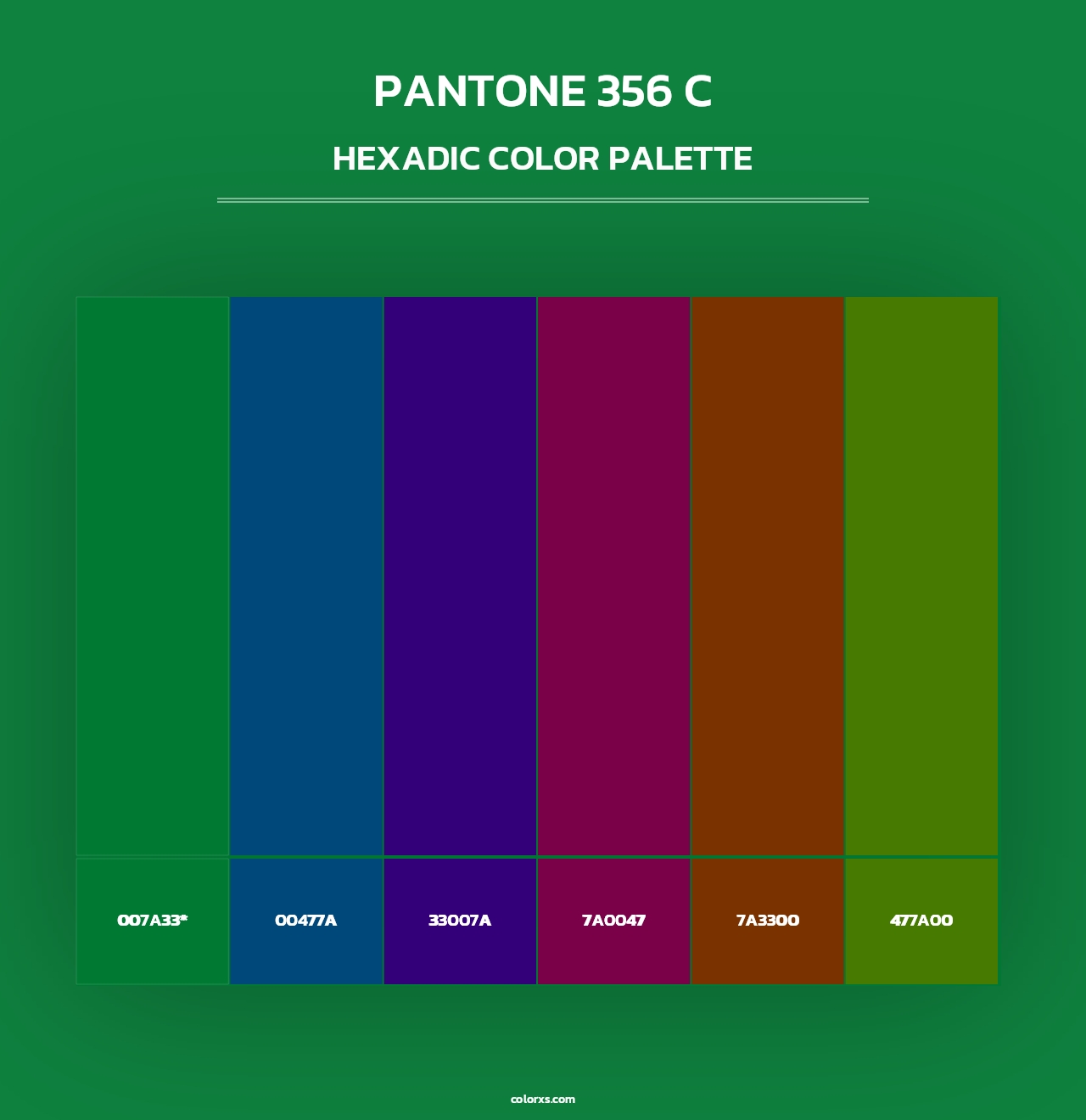PANTONE 356 C - Hexadic Color Palette