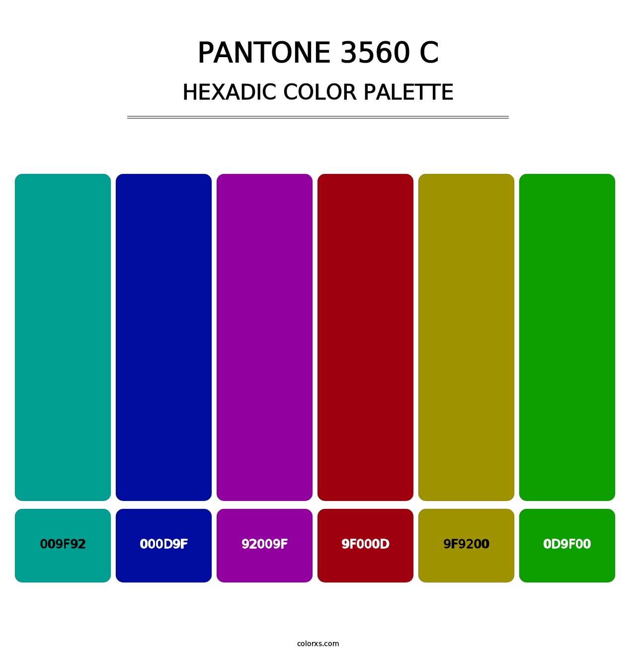 PANTONE 3560 C - Hexadic Color Palette