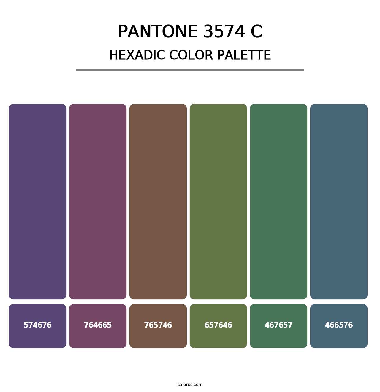 PANTONE 3574 C - Hexadic Color Palette