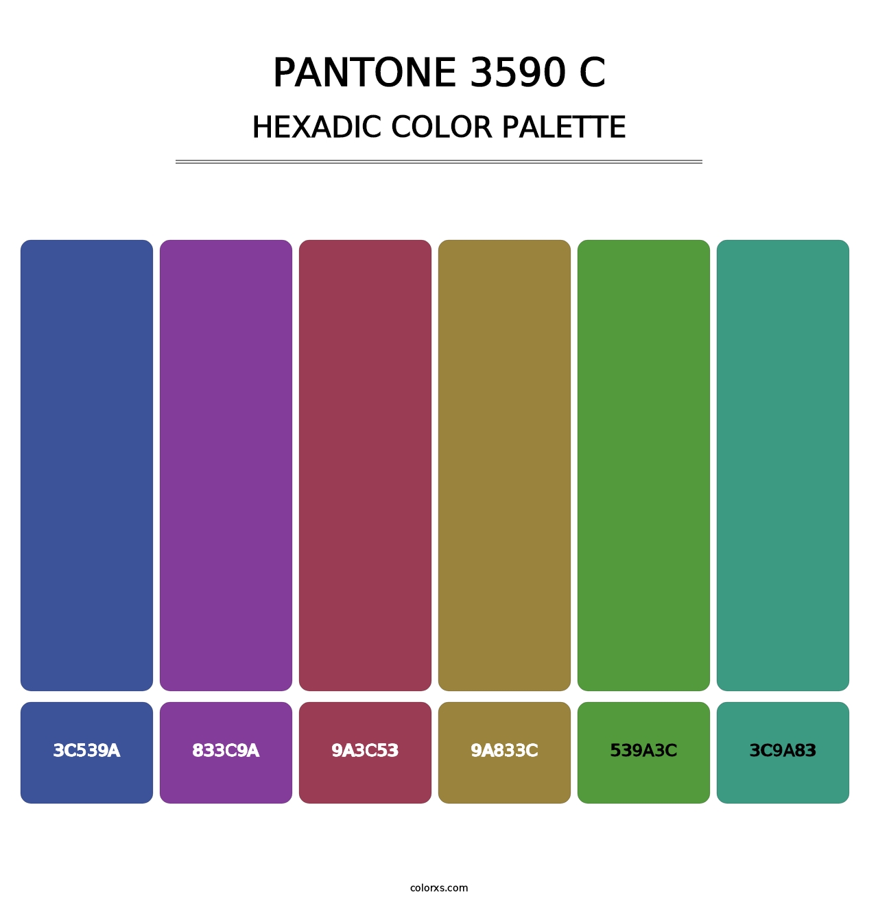 PANTONE 3590 C - Hexadic Color Palette