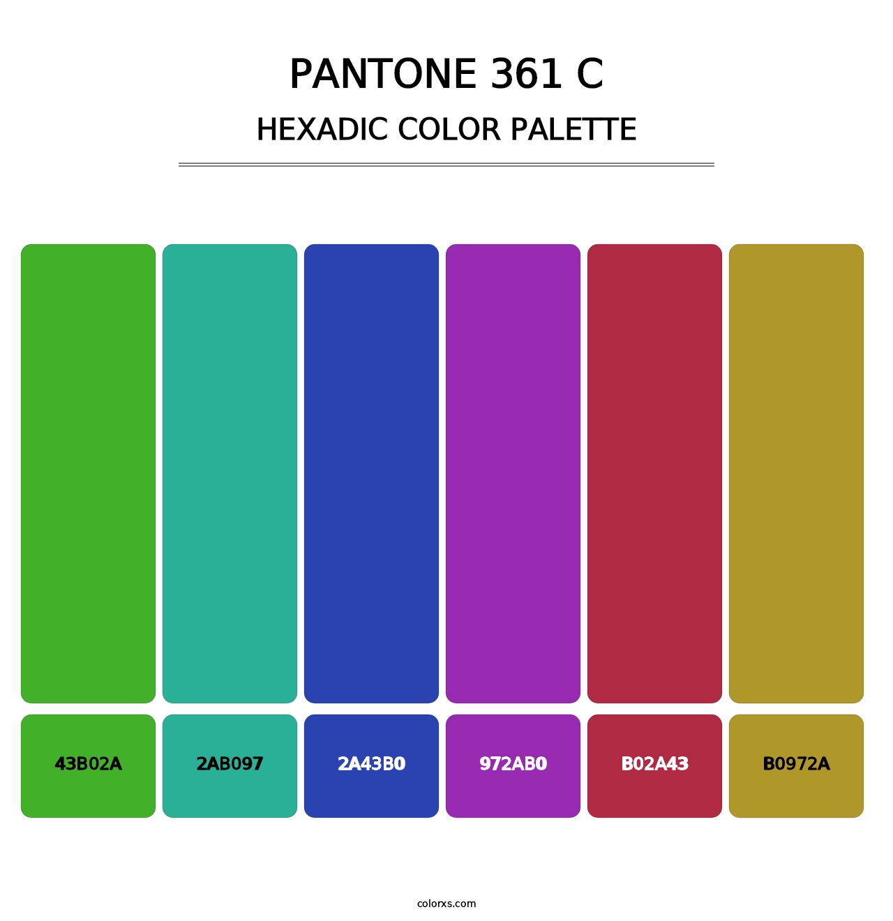 PANTONE 361 C - Hexadic Color Palette