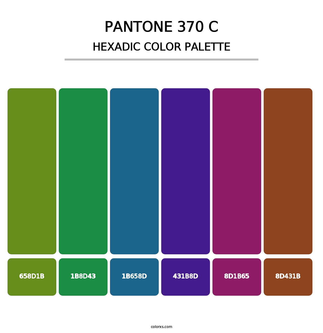 PANTONE 370 C - Hexadic Color Palette