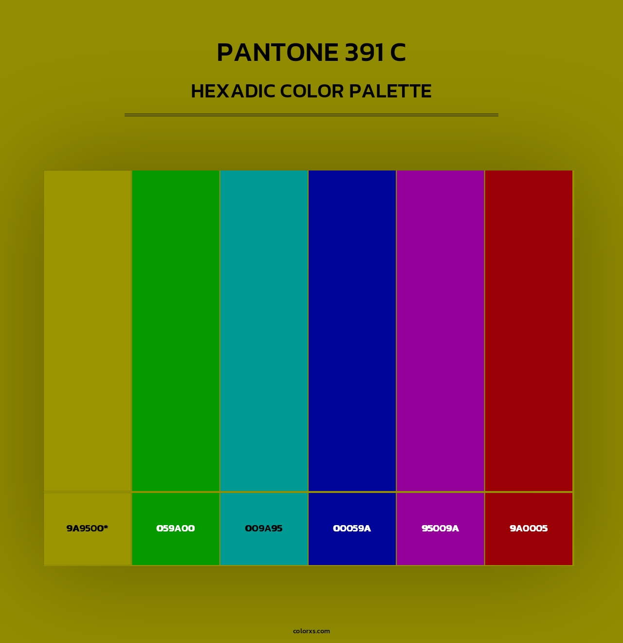 PANTONE 391 C - Hexadic Color Palette