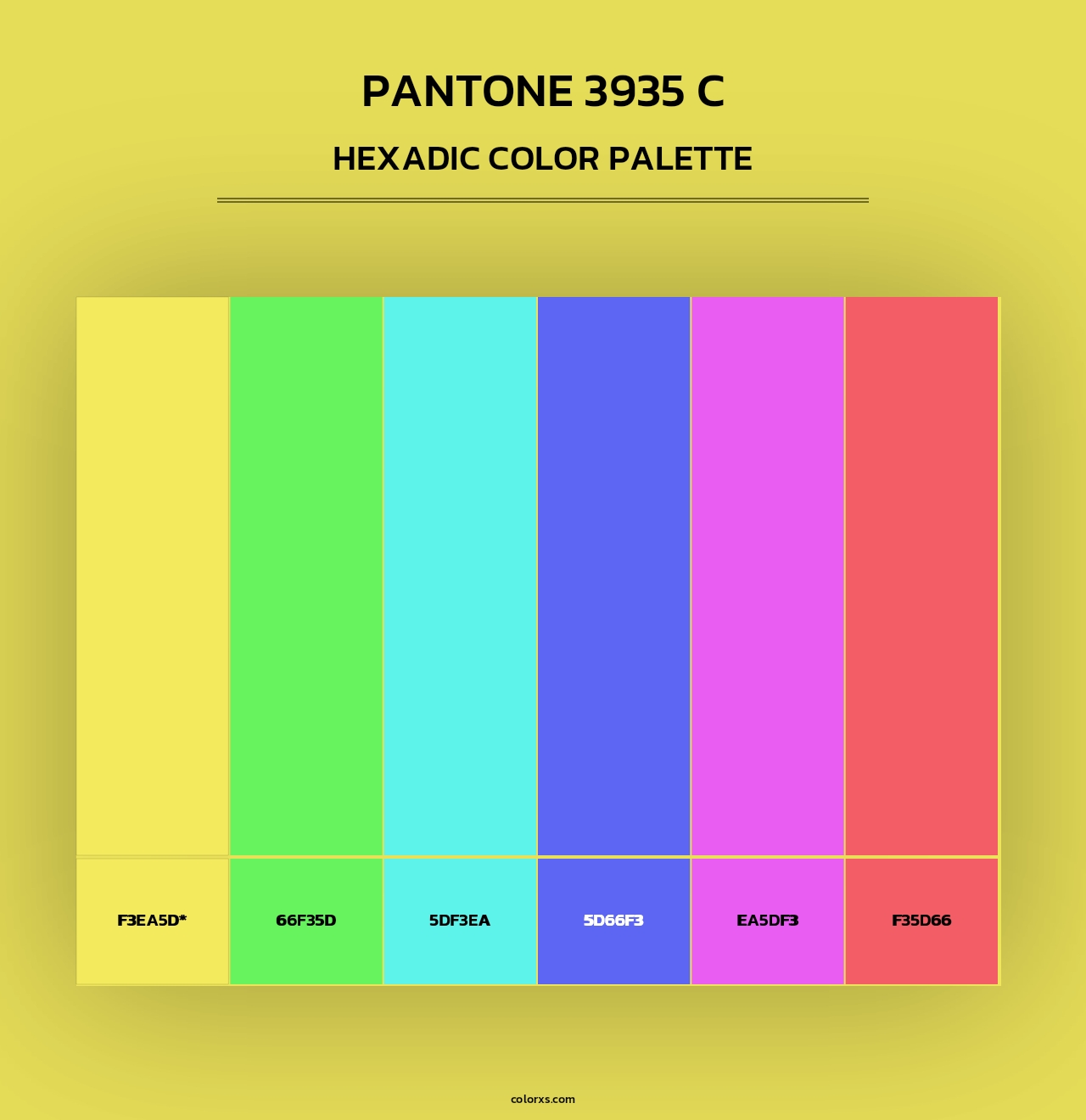 PANTONE 3935 C - Hexadic Color Palette