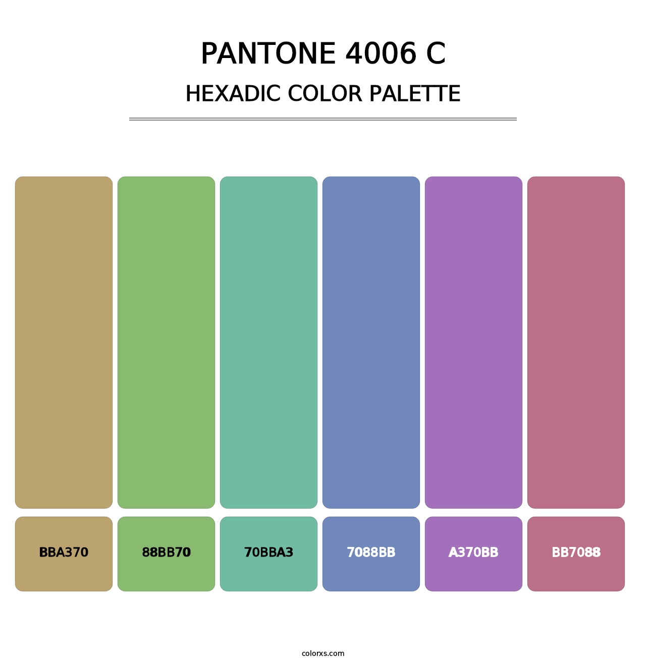 PANTONE 4006 C - Hexadic Color Palette