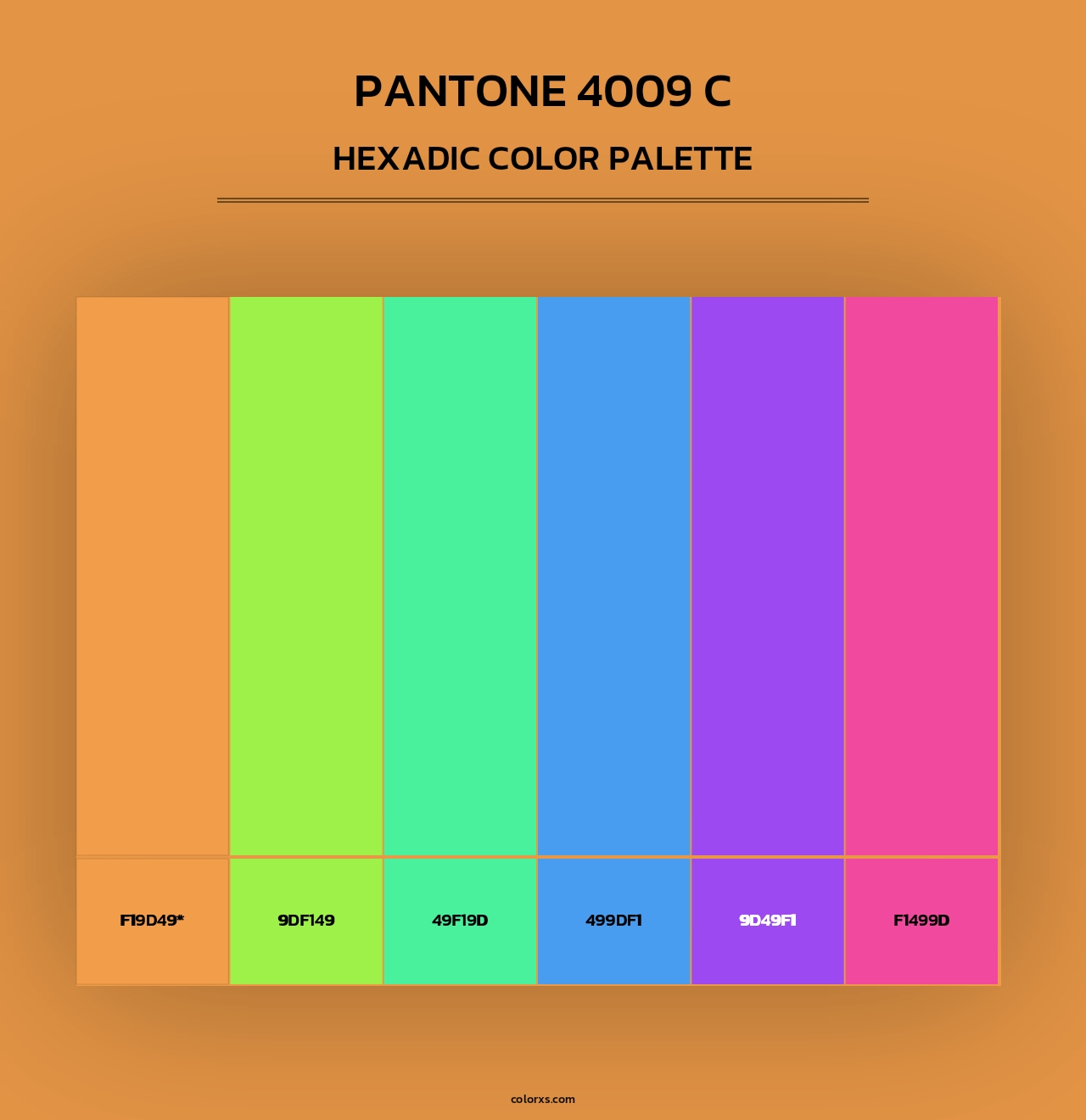 PANTONE 4009 C - Hexadic Color Palette