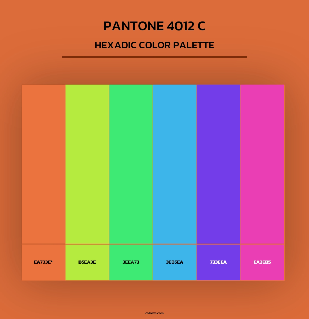 PANTONE 4012 C - Hexadic Color Palette