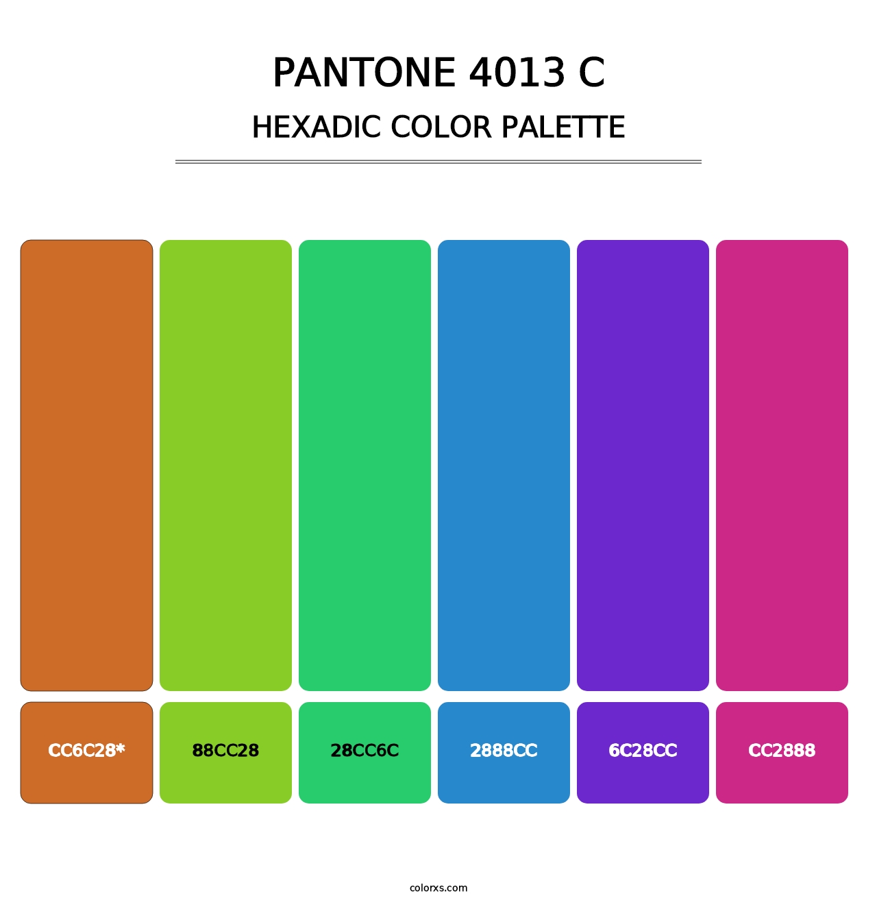 PANTONE 4013 C - Hexadic Color Palette