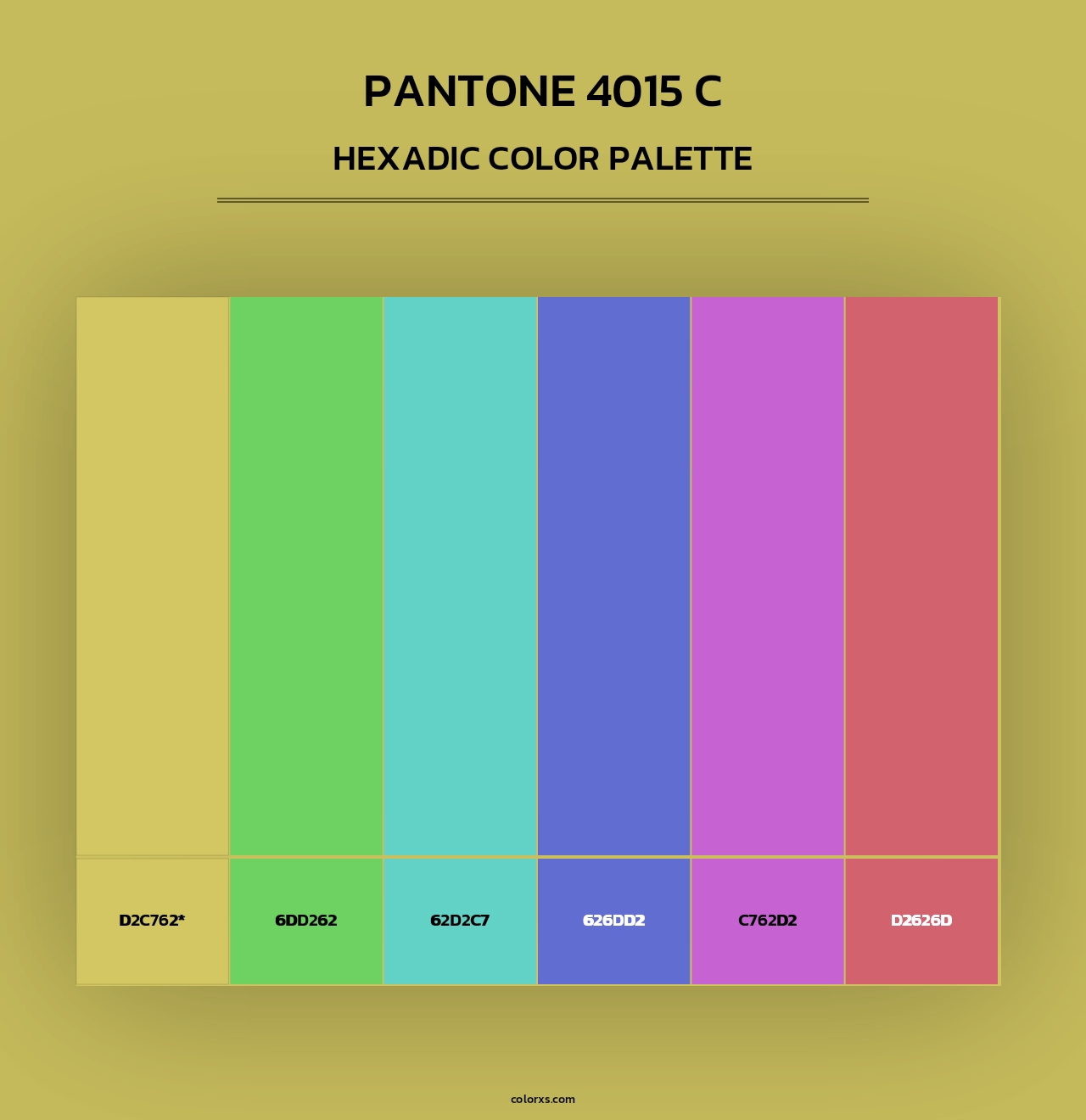 PANTONE 4015 C - Hexadic Color Palette