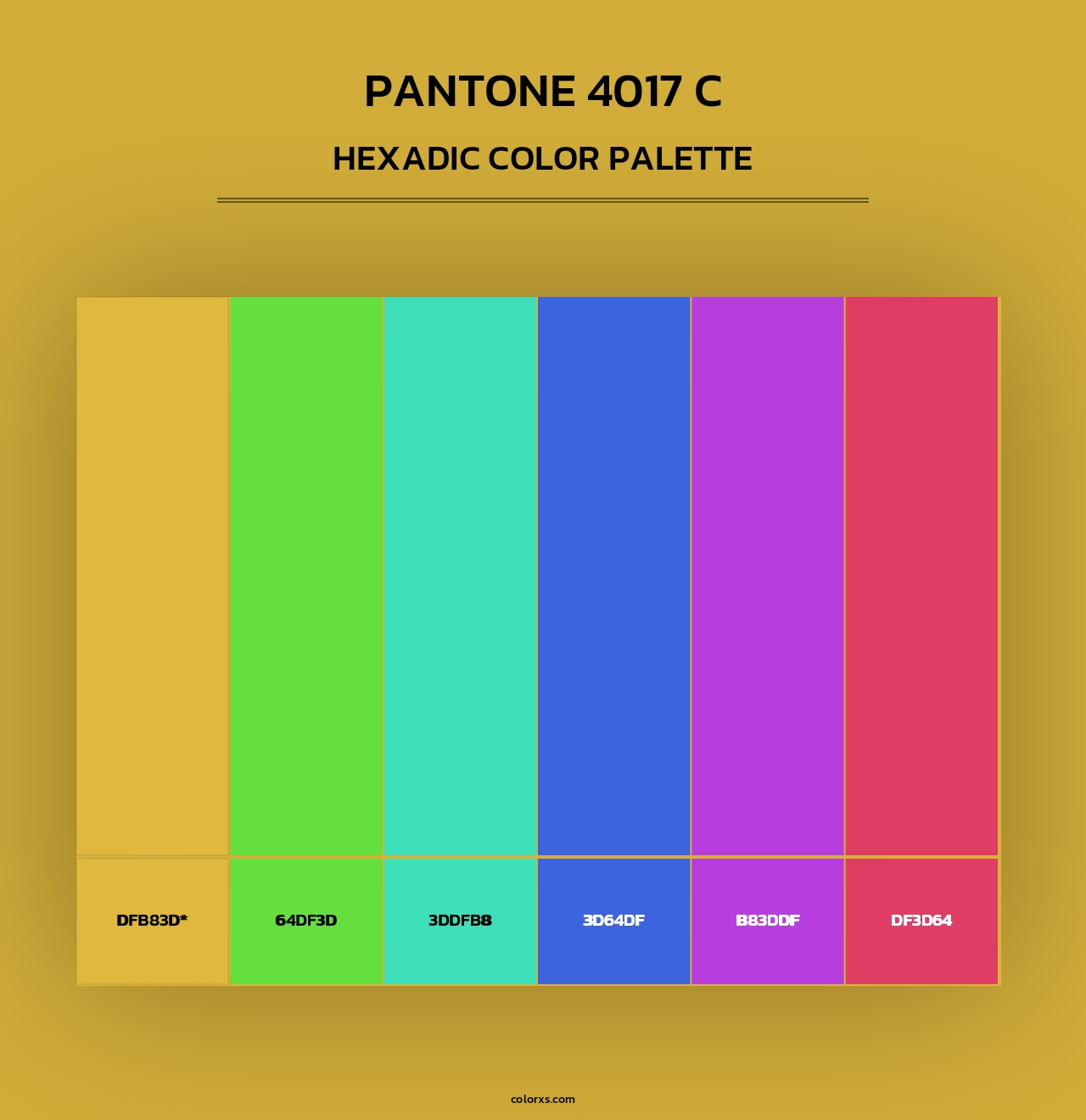 PANTONE 4017 C - Hexadic Color Palette
