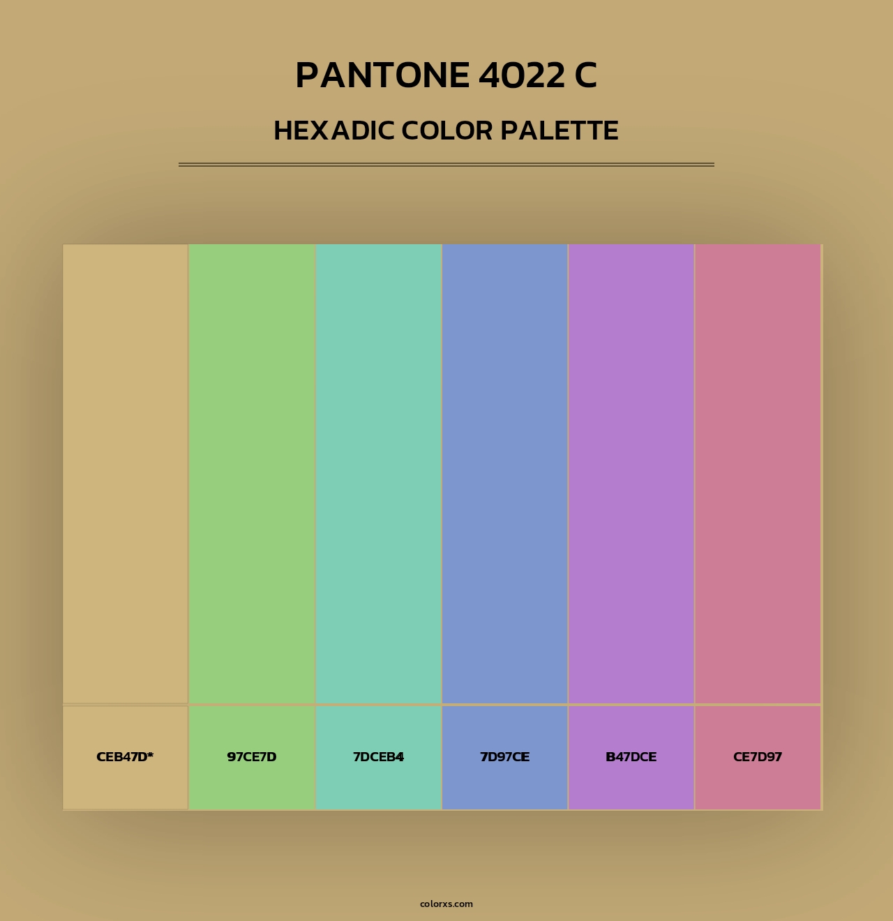 PANTONE 4022 C - Hexadic Color Palette