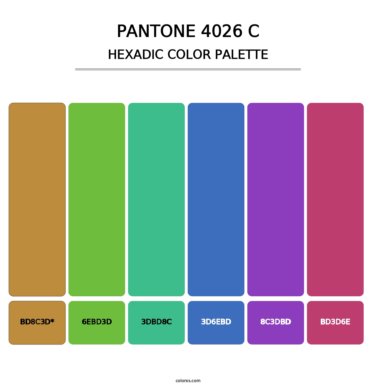 PANTONE 4026 C - Hexadic Color Palette