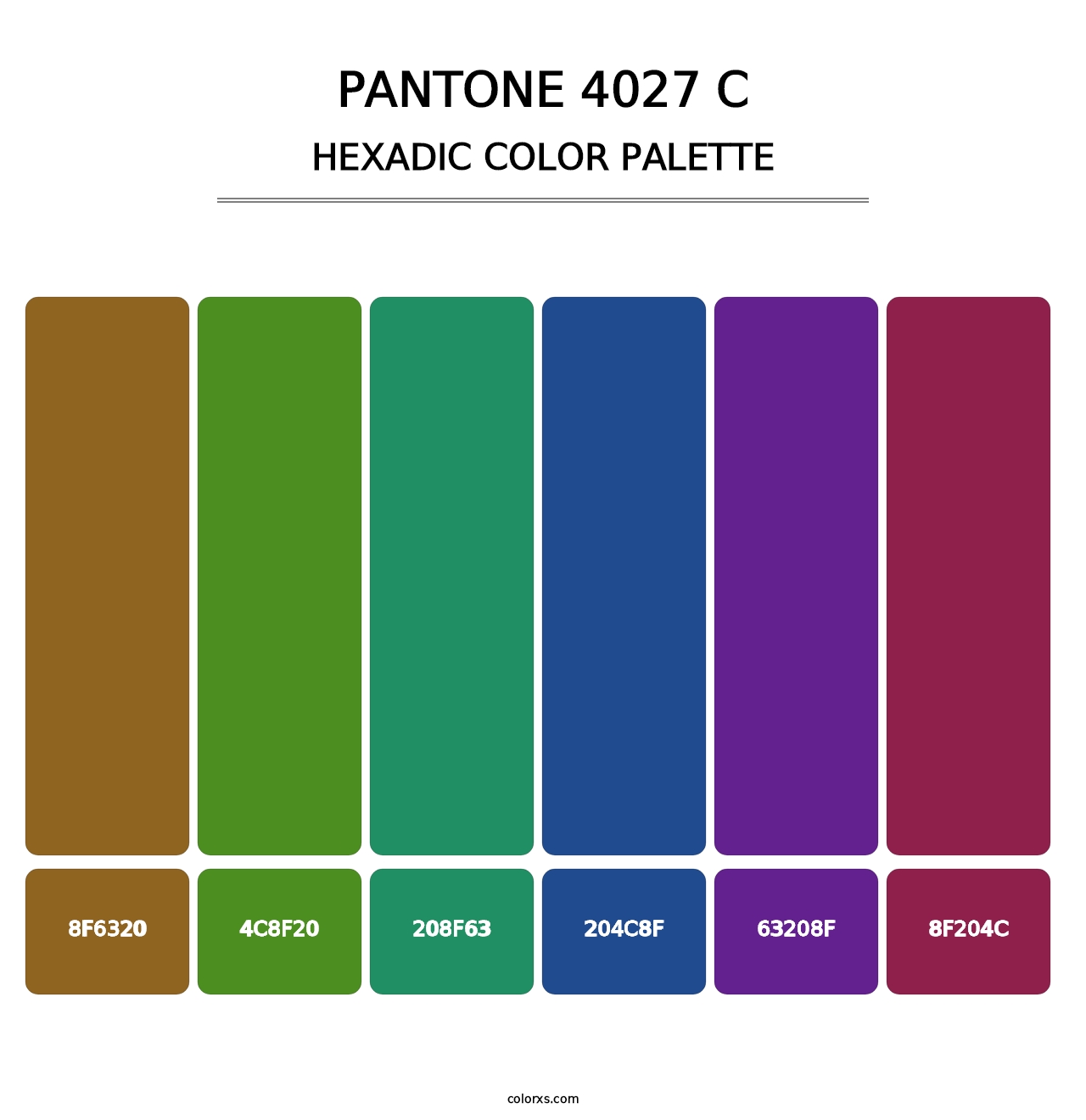 PANTONE 4027 C - Hexadic Color Palette