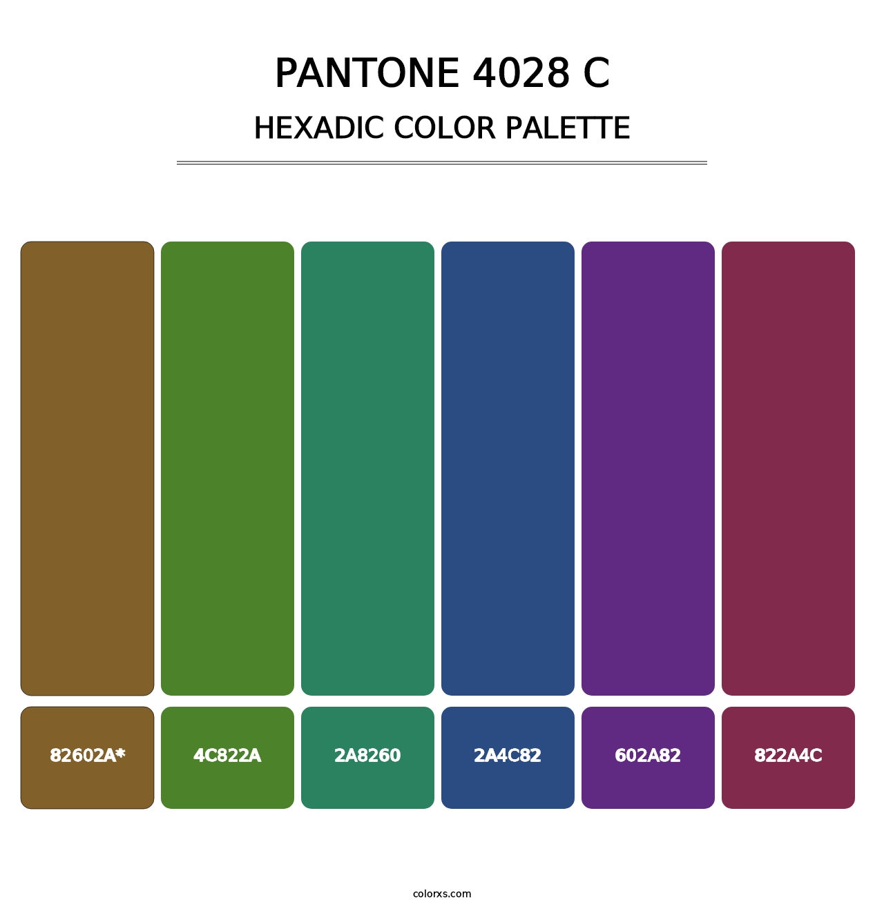 PANTONE 4028 C - Hexadic Color Palette