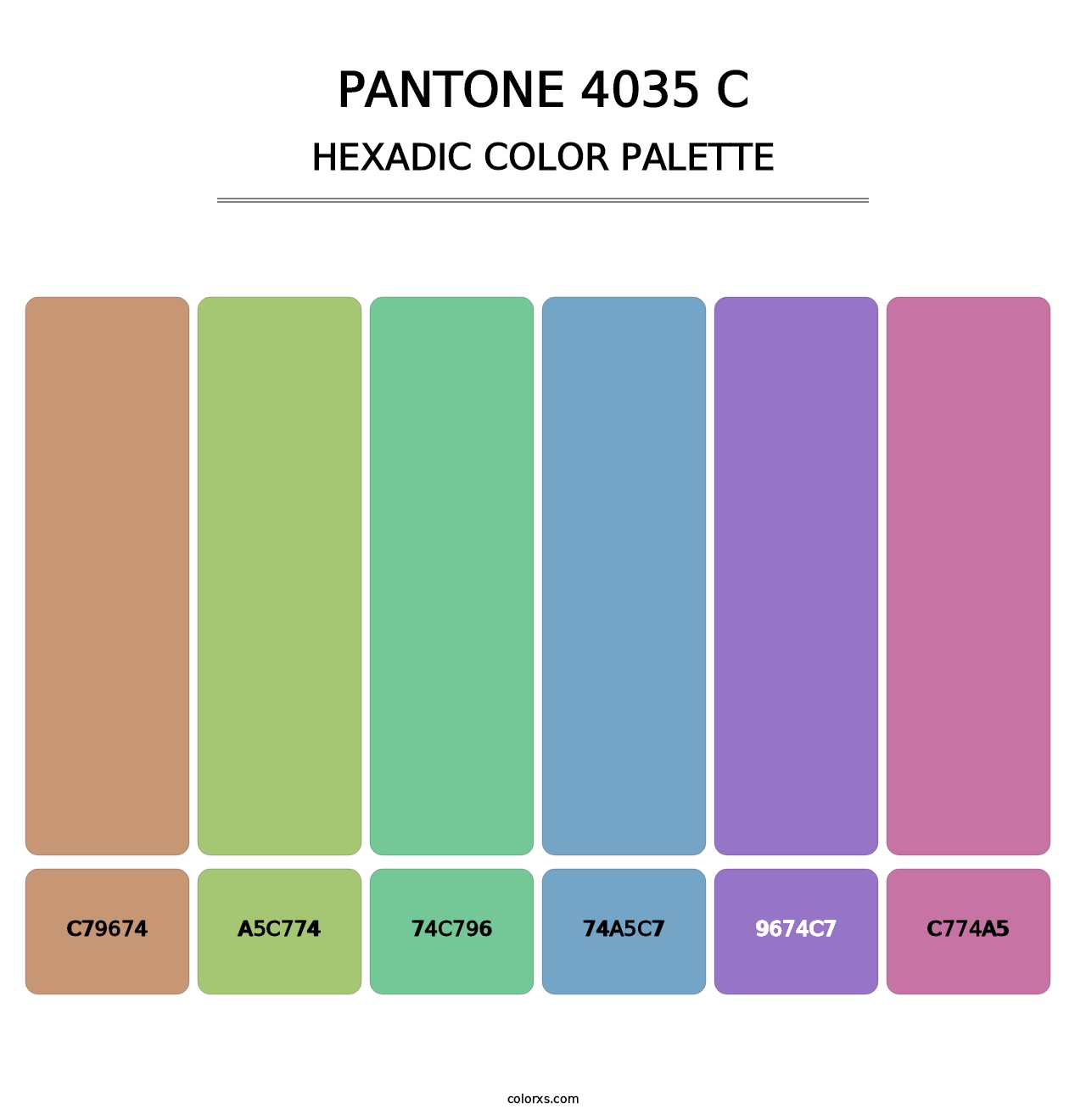 PANTONE 4035 C - Hexadic Color Palette