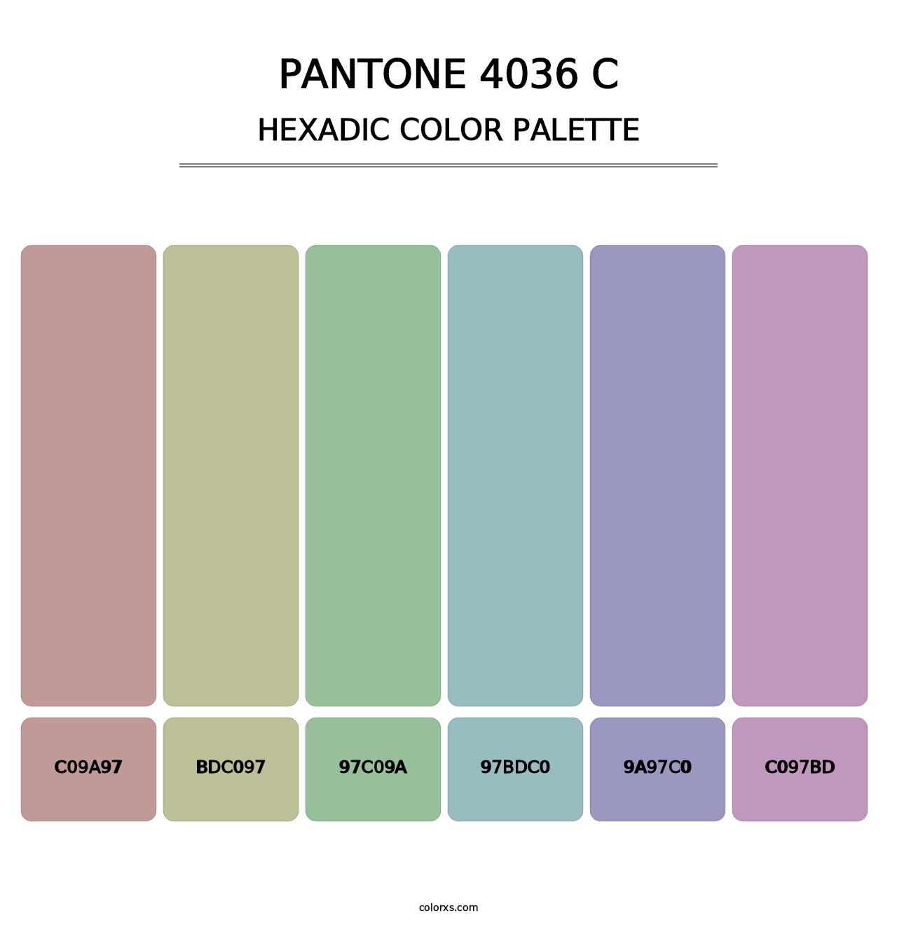 PANTONE 4036 C - Hexadic Color Palette