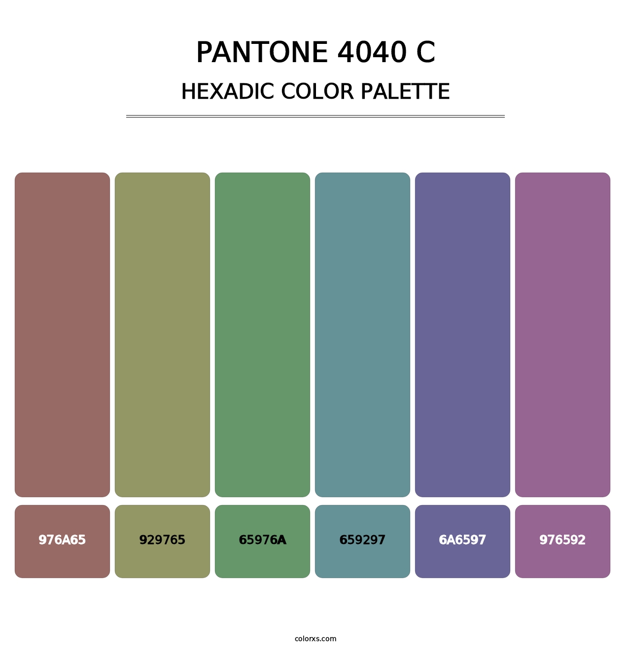 PANTONE 4040 C - Hexadic Color Palette