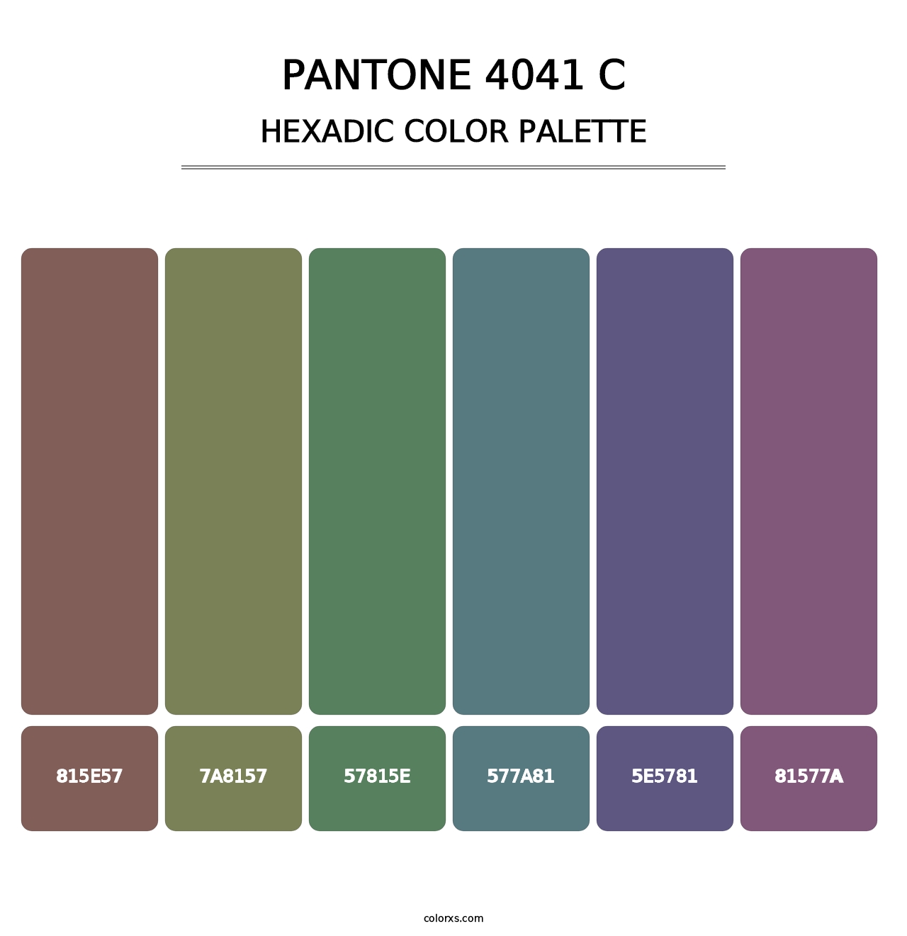 PANTONE 4041 C - Hexadic Color Palette