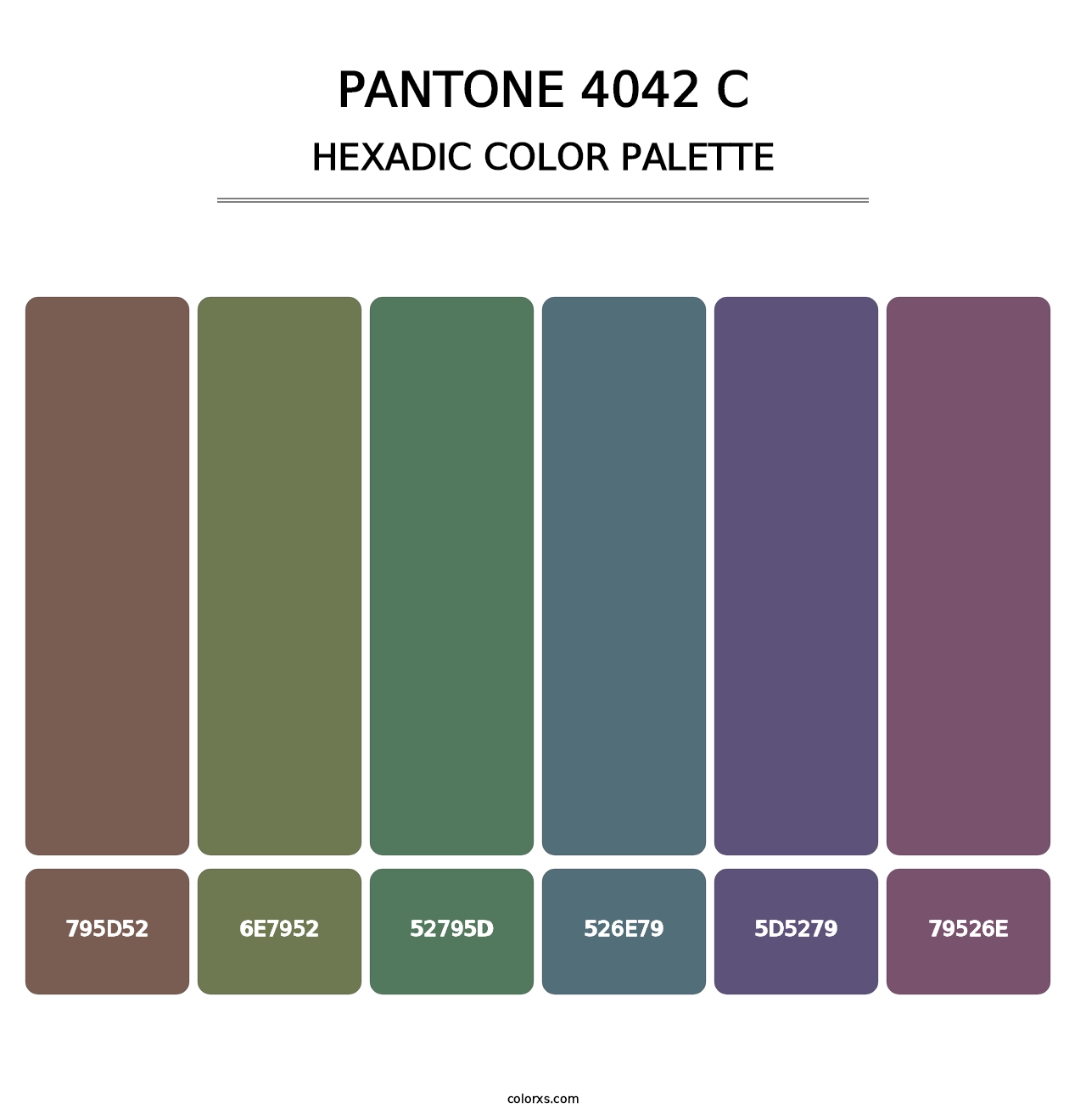 PANTONE 4042 C - Hexadic Color Palette