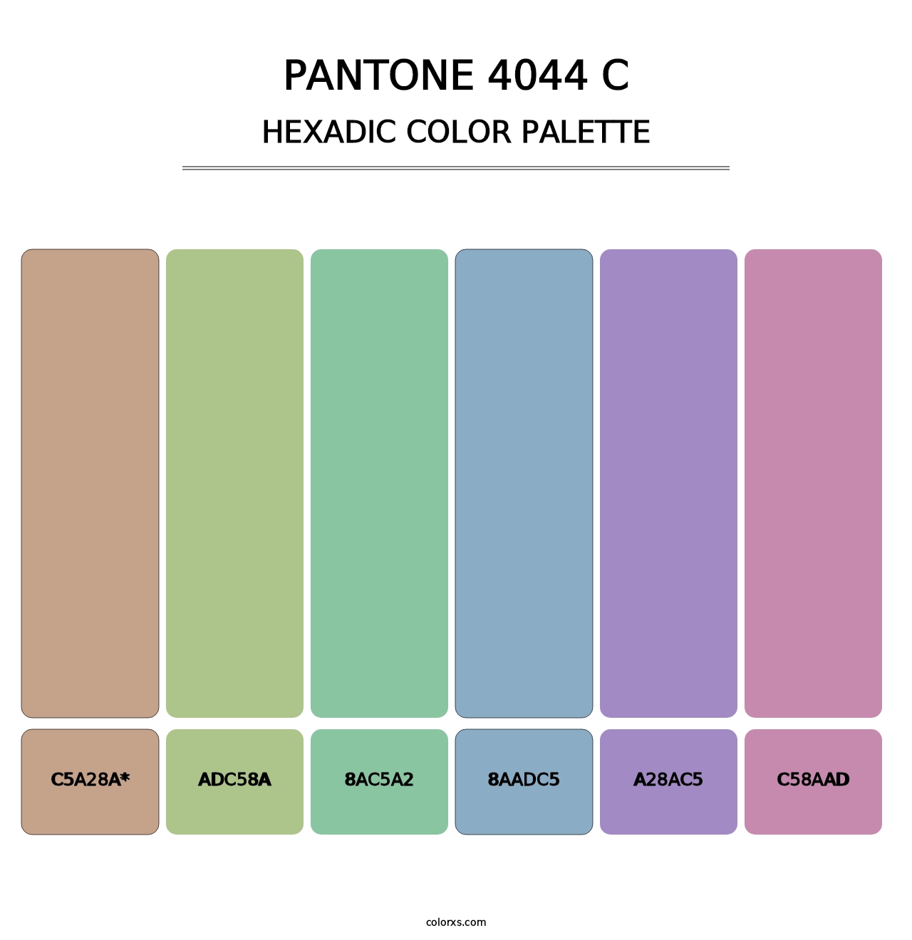 PANTONE 4044 C - Hexadic Color Palette