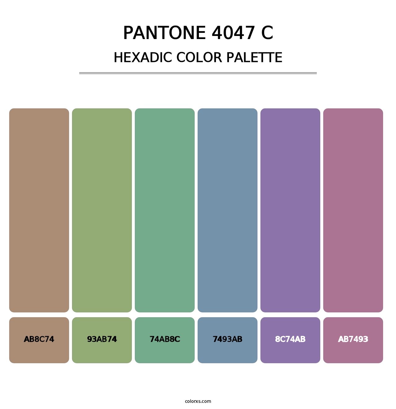 PANTONE 4047 C - Hexadic Color Palette