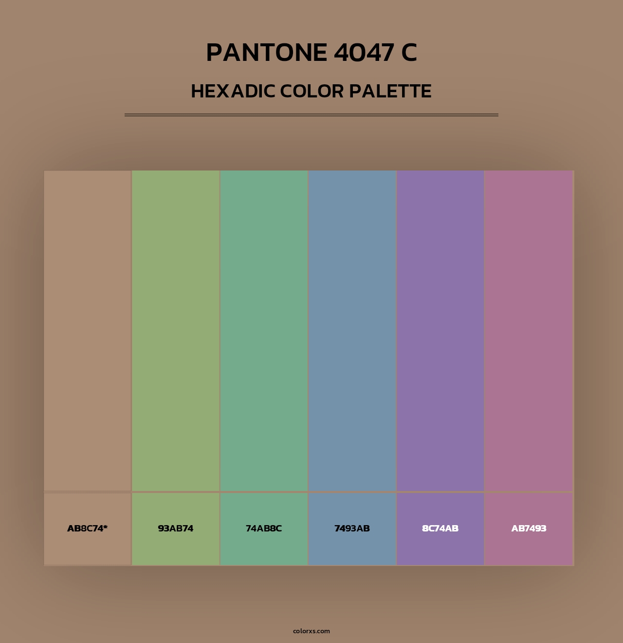 PANTONE 4047 C - Hexadic Color Palette
